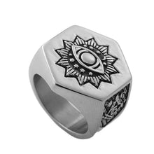 Load image into Gallery viewer, European And American Titanium Steel Masonic Eye Ring Vintage | Regalia Lodge