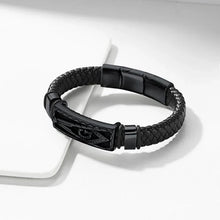 Load image into Gallery viewer, Vintage Bracelet Wristband Freemason Symbol Masonic Leather Braided Bracelets Cuff Bangle for Boys Men | Regalia Lodge