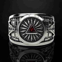 Load image into Gallery viewer, Men&#39;s Punk Mason Masonic Ring Freemasons Fashion Ring masons Symbol Ring | Regalia Lodge