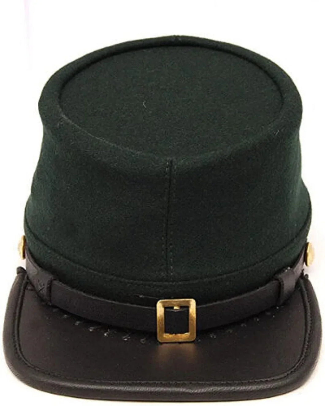 Civil War Union Green Leather Peak Berdans Sharpshooters Kepi, Plain Green Kepi | Regalia Lodge