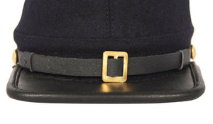 Civil War Union Army Leather Peak Kepi, Complete Navy Blue Kepi Hat | Regalia Lodge