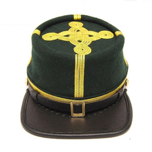 Civil War Berdans Green sharpshooter Generals 4 rows of Gold Braids kepi | Regalia Lodge