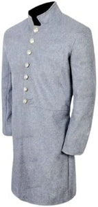 Civil War CS Junior Officer's Single Breast Grey Wool Frock Coat | Regalia Lodge
