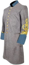 Carica l&#39;immagine nel visualizzatore di Gallery, Civil War Confederate Officer&#39;s 3 Row Braid Single Breast Infantry Frock Coat - Civil War Cavalry Officer S Double Breasted Frock Coat | Regalia Lodge