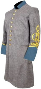 Civil War Confederate Officer's 3 Row Braid Single Breast Infantry Frock Coat - Civil War Cavalry Officer S Double Breasted Frock Coat | Regalia Lodge