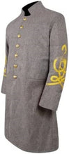 Carica l&#39;immagine nel visualizzatore di Gallery, Civil War CS Officer&#39;s Single Breast 4 rows Braid Grey Wool Frock Coat - | Regalia Lodge