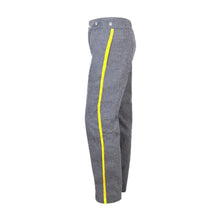 Load image into Gallery viewer, Civil War CS Grey Foot Trouser 0.5 inch Yellow/Red/Sky/Navy/Black Rank Stripe- Civil War Trouser | Regalia Lodge
