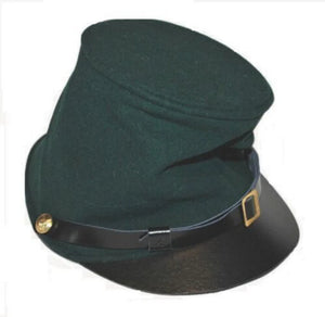 Civil War Union Berdans Sharpshooters Forage Kepi Green Forage Leather Peak kepi | Regalia Lodge