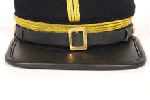 Carica l&#39;immagine nel visualizzatore di Gallery, Civil War Union General&#39;s Leather Peak Kepi, Complete Navy blue with 4 rows Hat | Regalia Lodge