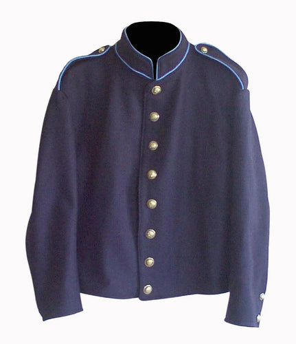 Civil war Union Infantry Shell jacket with shoulder straps & Sky Trim | Regalia Lodge