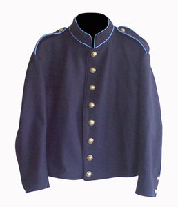 Civil war Union Infantry Shell jacket with shoulder straps & Sky Trim | Regalia Lodge