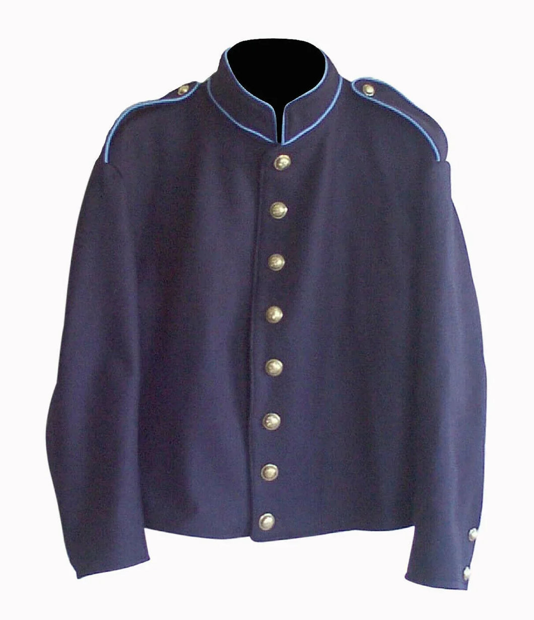 Civil war Union Infantry Shell jacket with shoulder straps & Sky Trim | Regalia Lodge