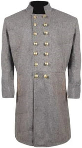 Civil War CS Senior Officer's Double Breasted Grey Wool Frock Coat | Regalia Lodge
