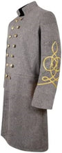 Carica l&#39;immagine nel visualizzatore di Gallery, Civil War CS Officer Double Breast 2 Rows Braid Grey Wool Frock Coat | Regalia Lodge
