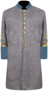 Civil War Confederate Officer's 3 Row Braid Single Breast Infantry Frock Coat - Civil War Cavalry Officer S Double Breasted Frock Coat | Regalia Lodge