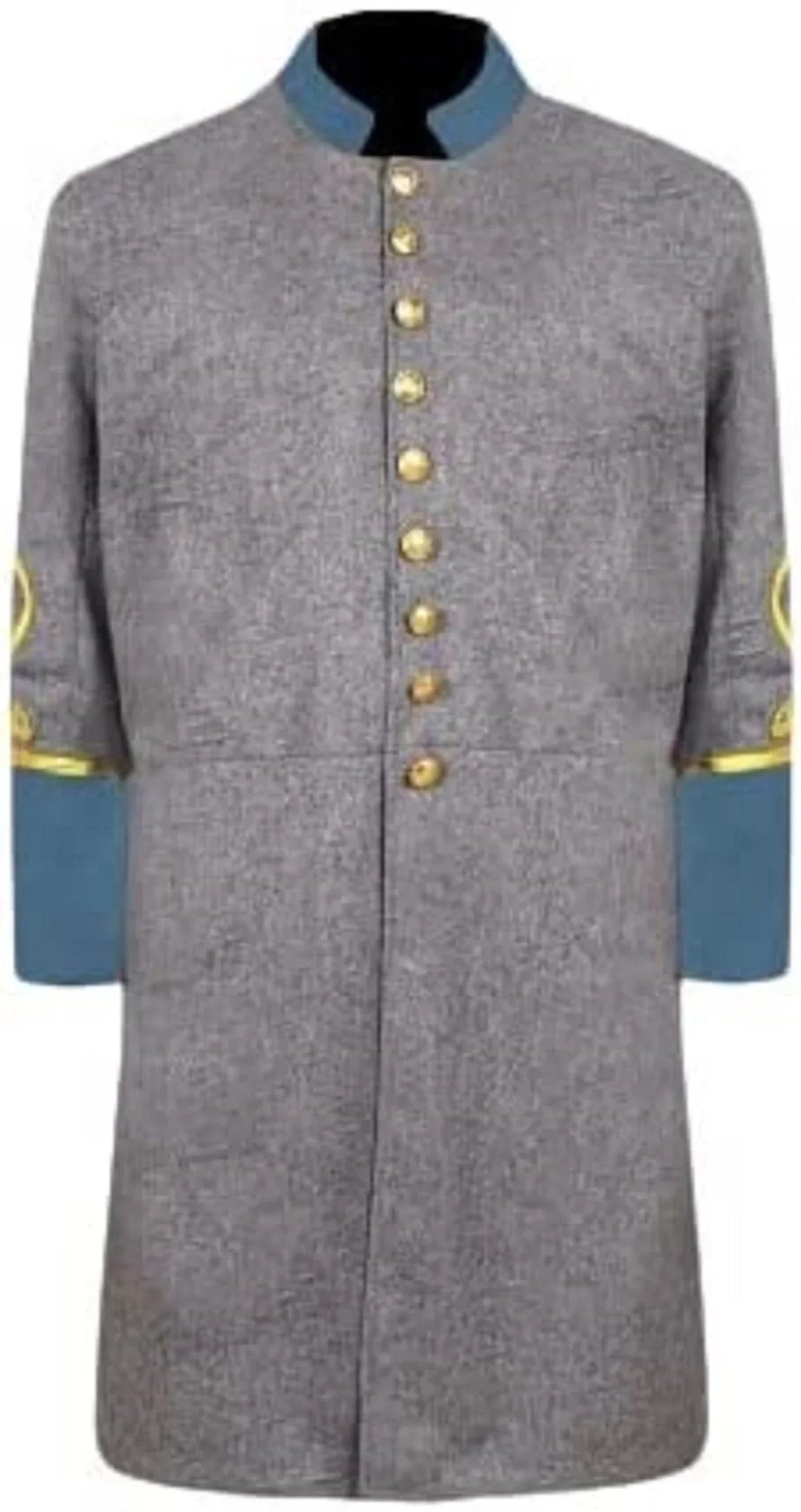 Civil War Confederate Officer's 3 Row Braid Single Breast Infantry Frock Coat - Civil War Cavalry Officer S Double Breasted Frock Coat | Regalia Lodge