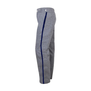 Civil War CS Grey Foot Trouser 0.5 inch Yellow/Red/Sky/Navy/Black Rank Stripe- Civil War Trouser | Regalia Lodge