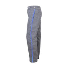 Load image into Gallery viewer, Civil War CS Grey Foot Trouser 0.5 inch Yellow/Red/Sky/Navy/Black Rank Stripe- Civil War Trouser | Regalia Lodge