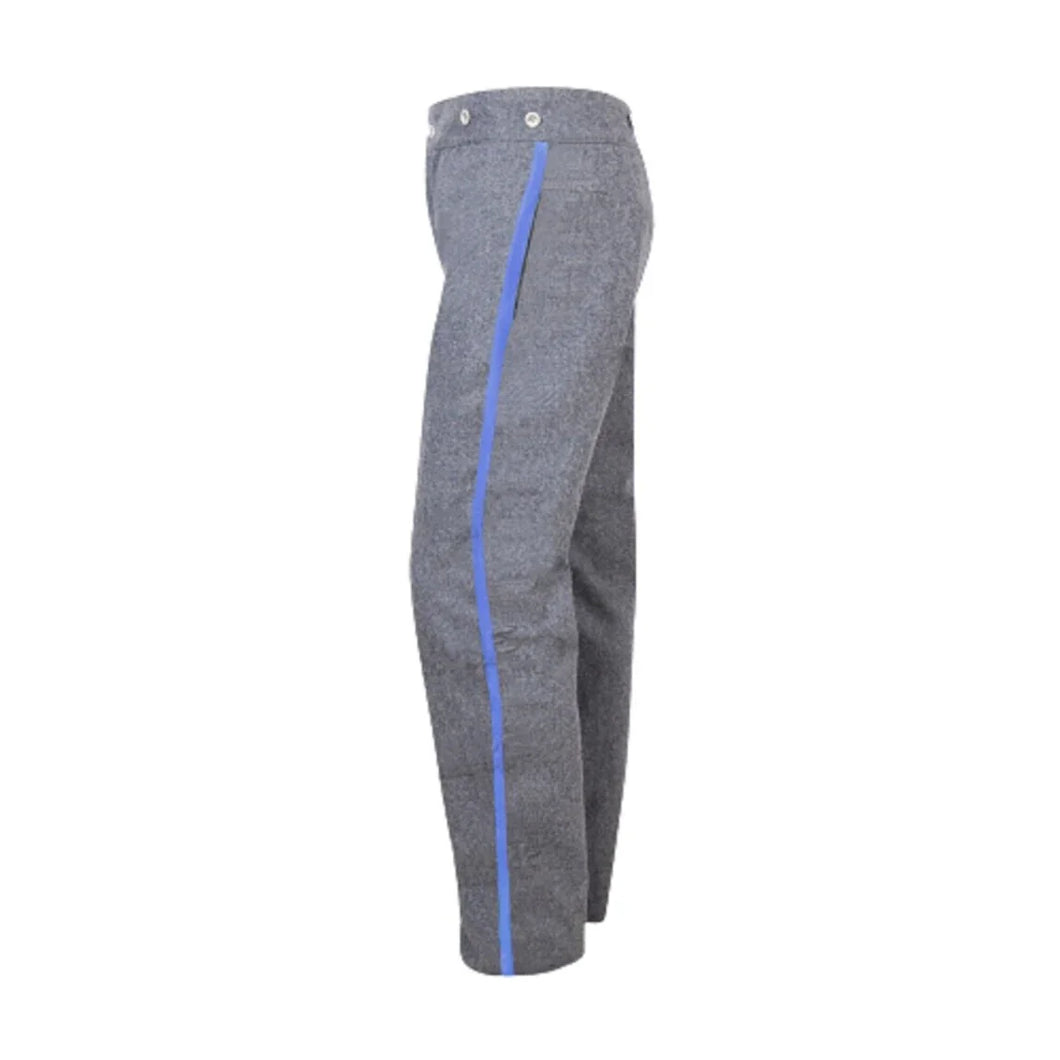 Civil War CS Grey Foot Trouser 0.5 inch Yellow/Red/Sky/Navy/Black Rank Stripe- Civil War Trouser | Regalia Lodge