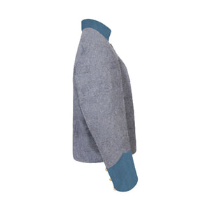 Civil War Confederate Infantry Shell Jacket, Grey jacket/ blue cuff | Regalia Lodge