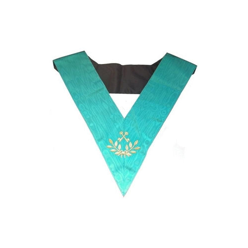 Masonic Officer's Collar – Groussier French Rite Treasurer Embroidered | Regalia Lodge