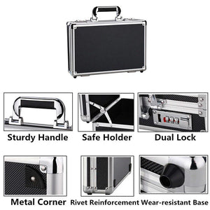 Aluminum High density Hard Case-Briefcase Toolbox Storage Box Cases Black Carrying Cases | Regalia Lodge