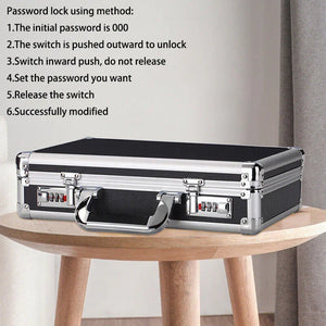 Aluminum High density Hard Case-Briefcase Toolbox Storage Box Cases Black Carrying Cases | Regalia Lodge