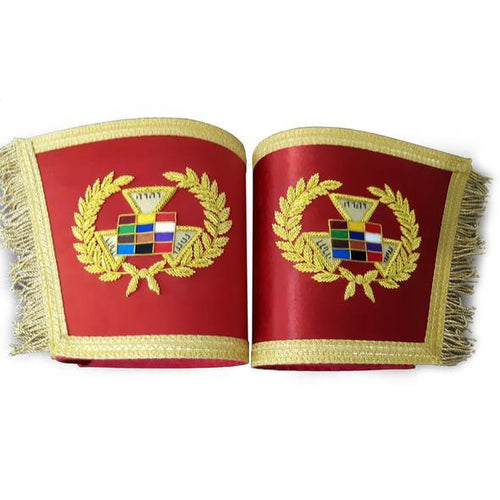 Past High Priest Gauntlet Cuff Set, Royal Arch PHP Masonic Cuffs | Regalia Lodge