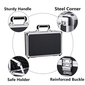 Aluminum High density Hard Case-Briefcase Toolbox Storage Box Cases Black Carrying Cases | Regalia Lodge