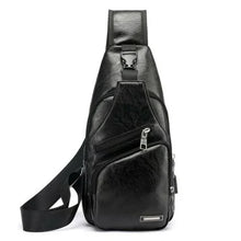 Carica l&#39;immagine nel visualizzatore di Gallery, Men&#39;s Leather Sling Pack Chest Shoulder Crossbody Bag Backpack Biker | Regalia Lodge
